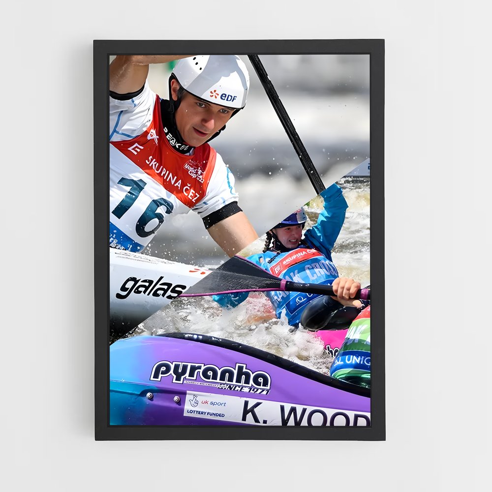 Poster Slalom Émotion – affiche Canoë-kayak (vue 2)